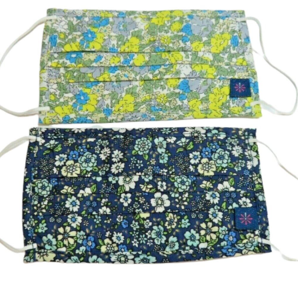 Isaac Mizrahi Live Set of 2 Floral Printed Cloth Face Coverings Painterly Floral